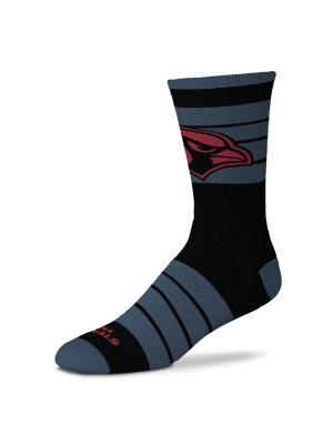 Nfl Arizona Cardinals Black Crew Socks - L