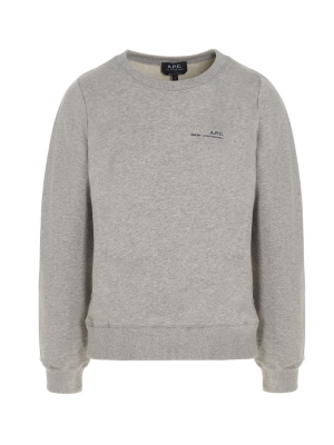 A.p.c. Item Logo Embroidered Sweatshirt