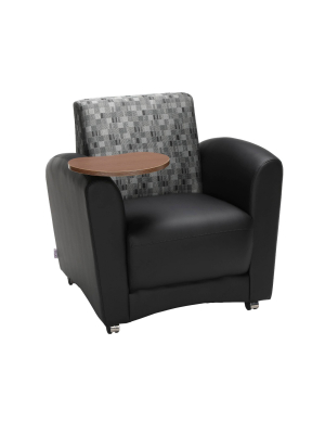 Interplay Series Single Seat Chair With Bronze Tablet Black - Ofm