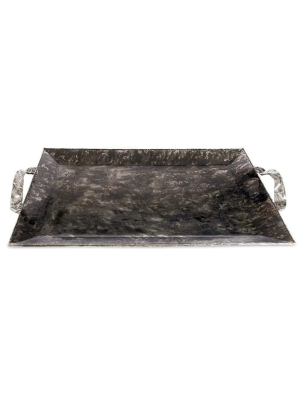 Julia Knight Sierra 20" Rectangular Tray In Graphite