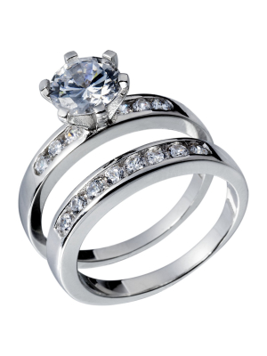 Cubic Zirconia Engagement Ring 7 - Silver