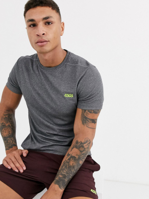 Asos 4505 Icon Training T-shirt With Quick Dry In Gray Marl