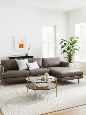 Haven Loft Vegan Leather 2-piece Chaise Sectional