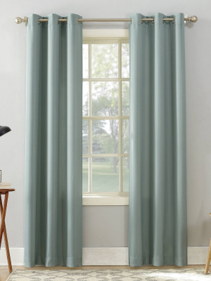 Sora Casual Textured Light Filtering Grommet Top Curtain Panel - No. 918