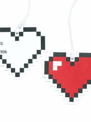 Pixel Heart Gift Tags | Smarty Pants Paper