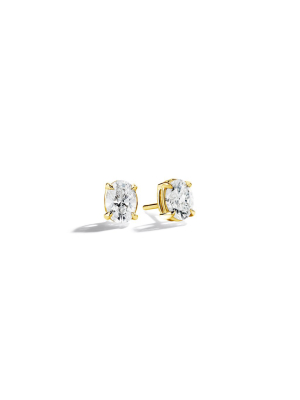 Oval Cut Diamond Studs