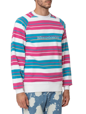 Billionaire Boys Club Logo Embroidered Stripe Sweatshirt