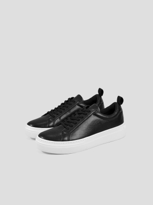 Vagabond - Zoe Platform Sneaker / Black Leather