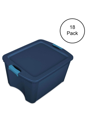 Sterilite 1446740618 Gallon Latch And Carry Storage Tote Box Containers(18 Pack)