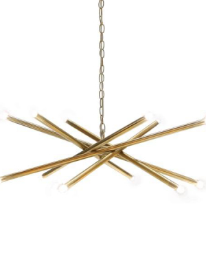 Luisa Chandelier Antique Brass