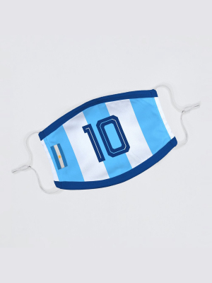 Argentina Soccer Jersey Flat Kids Face Mask