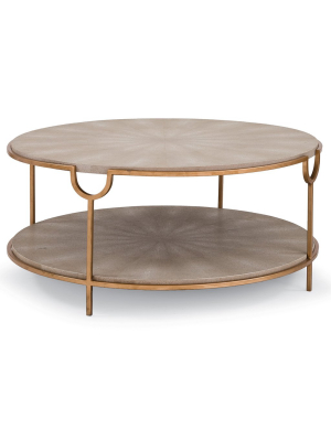 Regina Andrew Vogue Cocktail Table - Ivory Grey/brass