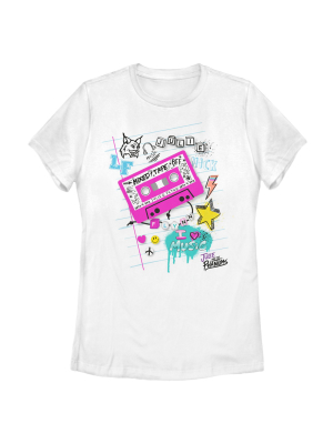 Women's Julie And The Phantoms Mixed Tape Doodles T-shirt