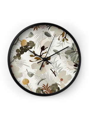 Iveta Abolina Ella Cream Wall Clock - Deny Designs