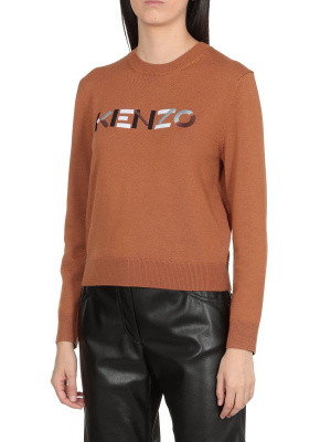 Kenzo Logo Embroidered Knit Jumper