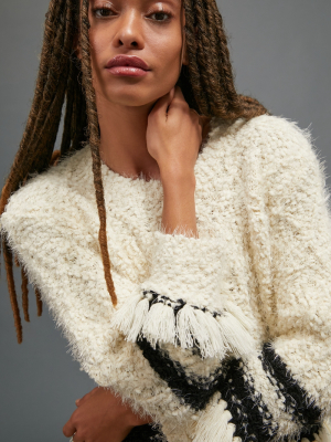 Cora Fringed Eyelash Sweater