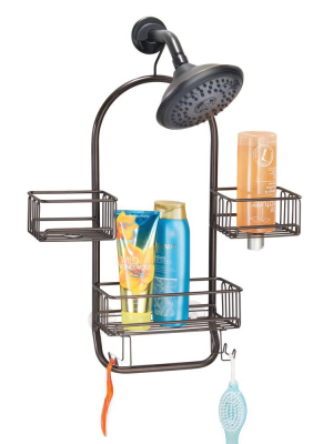 Mdesign Metal Large Bath Tub & Shower Caddy, Hanging Storage Organizer