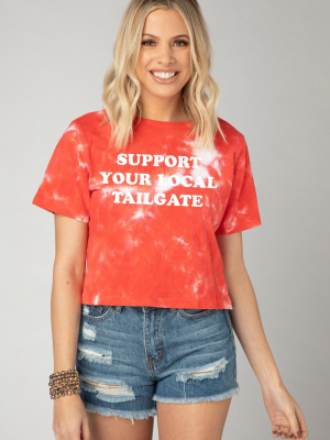 Buddylove Watson Tie-dye Cropped Tee - Support Your Local Tailgate