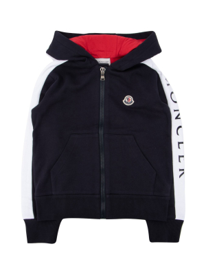 Moncler Enfant Logo Patch Hooded Sweatshirt