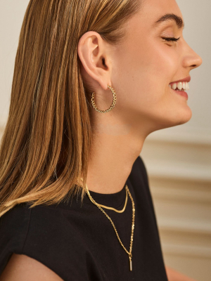 Essentielle Figaro Hoop Earrings Gold Colour