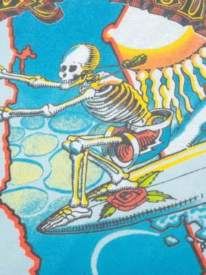 Madeworn Grateful Dead Surf Skeleton Crew Tee - Blue Haze