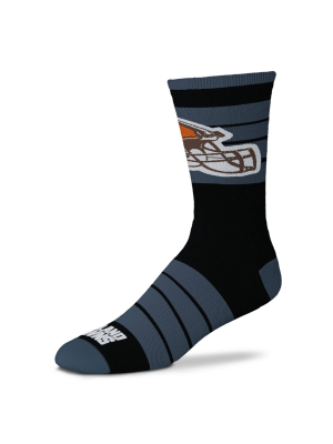 Nfl Cleveland Browns Black Crew Socks - L