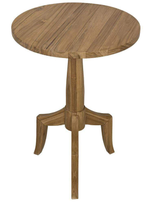 Noir Atomic Teak Accent Table