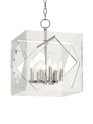 Travis 8 Light Pendant Polished Nickel