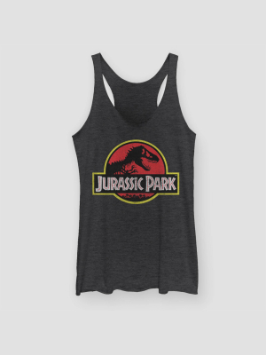 Women's Jurassic Park Graphic Tank Top (juniors') - Black Heather