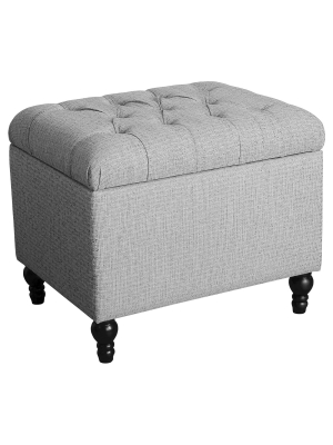 Medium Tufted Storage Ottoman - Homepop