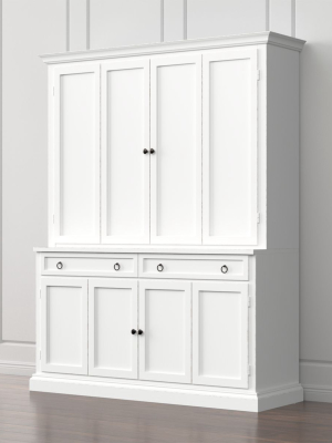 Cameo 2-piece White Entertainment Center