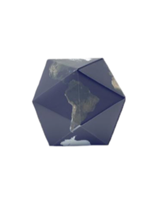 Areaware Dymaxion Satellite Earth Folding Globe