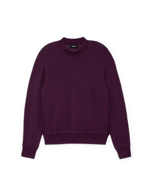 Supersoft Mock-neck Seamed Sweatshirt