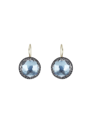 Olivia Button Earrings - Sky