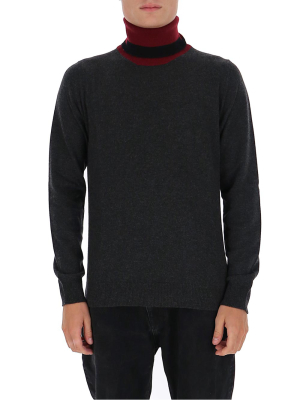 Maison Margiela Colour Block High Neck Sweater