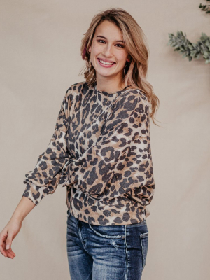 Valerie Leopard Tie Top