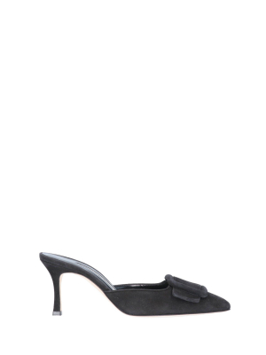 Manolo Blahnik Maysale Buckled Mules