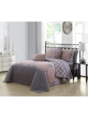 Geneva Home Fashion Avondale Manor Amber Quilt & Sham Set