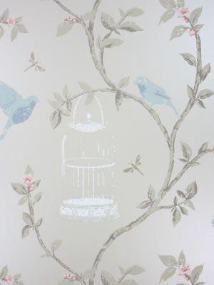 Sample Birdcage Walk Wallpaper In Beige Color By Nina Campbell