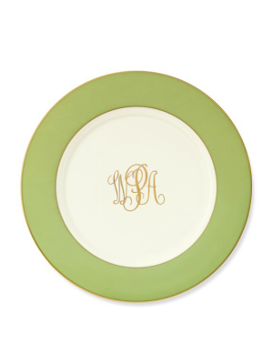 Pickard Color Sheen Charger Plate, Green Gold