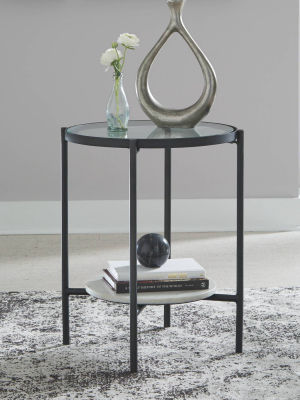 Zalany End Table Black/white - Signature Design By Ashley