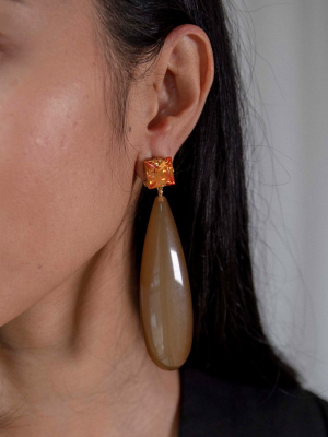 Camber Earrings | Amber/brown