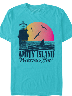 Men's Jaws Amity Island Tourist Welcome T-shirt