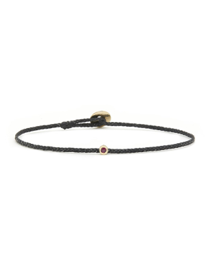 Eco-cord Bracelet In Black