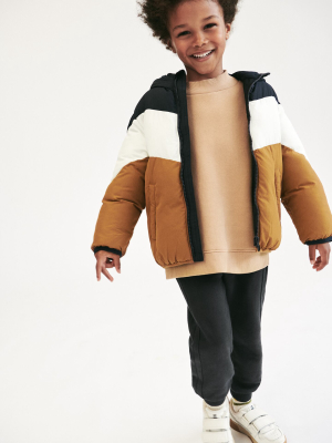 Block Color Puffer Jacket