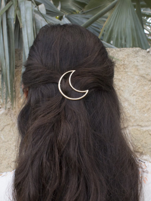Silver/gold Moon Hair Clip
