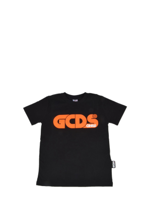 Gcds Kids Logo Print Crewneck T-shirt