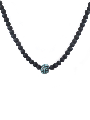 Pave Ball Beaded Necklace