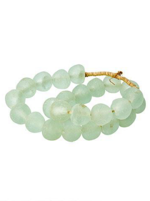 Small Sea Glass Beads In Celadon