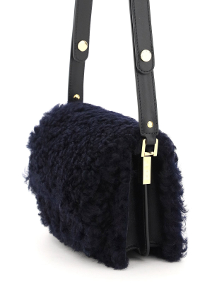 Marni Trunk Shearling Small Shoulder Bag